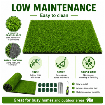0.7" Artificial Grass — 2-Color Blend, 3 ft Wide