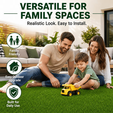 0.7" Artificial Grass — 2-Color Blend, 5 ft Wide