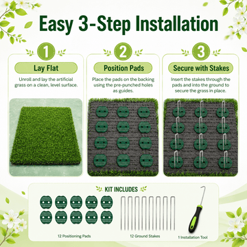 0.7" Artificial Grass — 2-Color Blend, 7 ft Wide