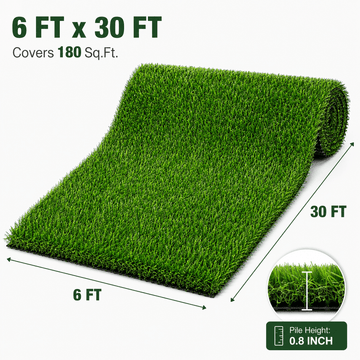 0.7" Artificial Grass — 2-Color Blend, 6 ft Wide