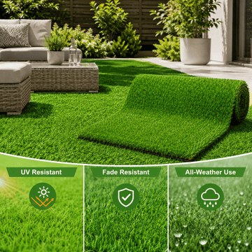0.7" Artificial Grass — 2-Color Blend, 6 ft Wide
