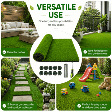 0.7" Artificial Grass — 2-Color Blend, 3 ft Wide