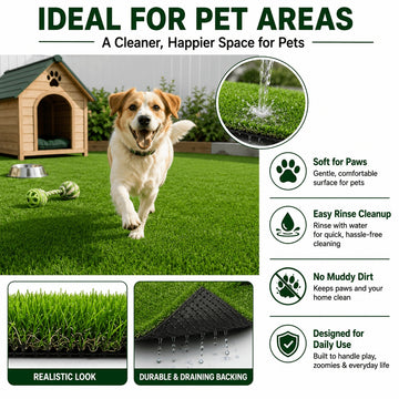 0.7" Artificial Grass — 2-Color Blend, 5 ft Wide