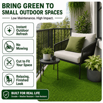 0.7" Artificial Grass — 2-Color Blend, 5 ft Wide