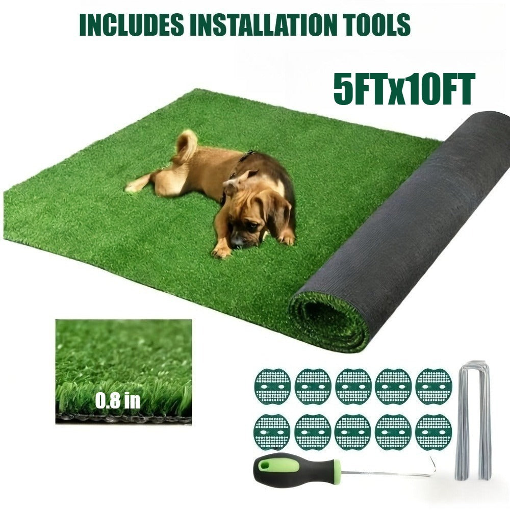 0.7" Artificial Grass — 2-Color Blend, 5 ft Wide