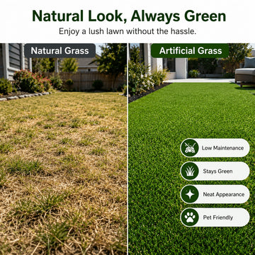 0.7" Artificial Grass — 4-Color Blend, 3 ft Wide