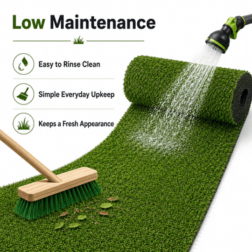 0.7" Artificial Grass — 4-Color Blend, 3 ft Wide
