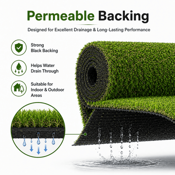 0.7" Artificial Grass — 4-Color Blend, 3 ft Wide