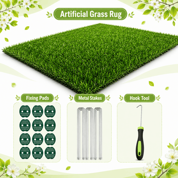 0.7" Artificial Grass — 2-Color Blend, 7 ft Wide