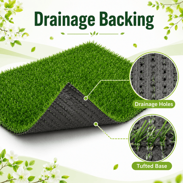 0.7" Artificial Grass — 2-Color Blend, 7 ft Wide
