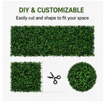 Artificial Boxwood Hedge 16in-width 24in-length
