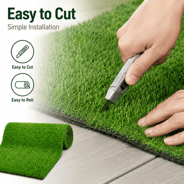 0.7" Artificial Grass — 2-Color Blend, 6 ft Wide
