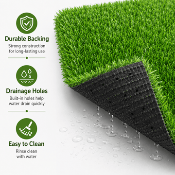 0.7" Artificial Grass — 2-Color Blend, 6 ft Wide