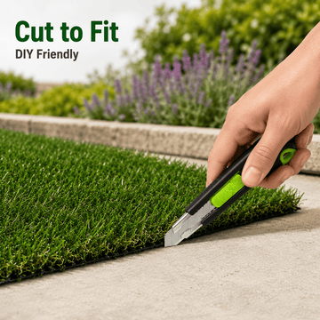 0.7" Artificial Grass — 4-Color Blend, 5 ft Wide