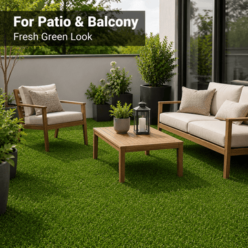 0.7" Artificial Grass — 4-Color Blend, 5 ft Wide